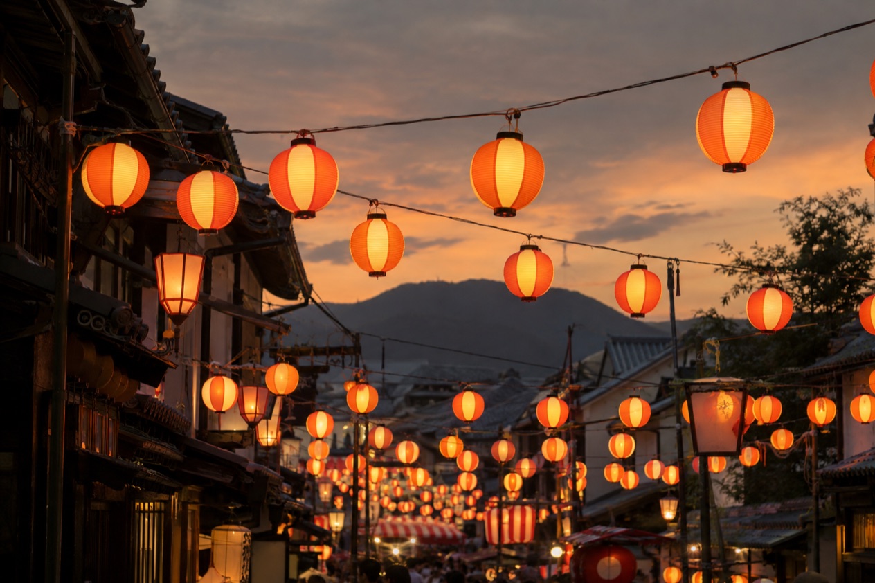 Lanterns at a Japanese festival