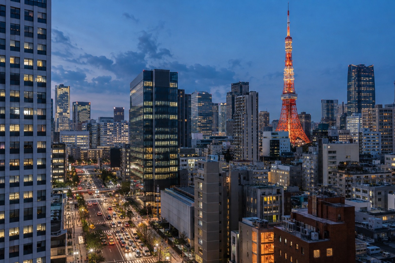 The Tokyo skyline