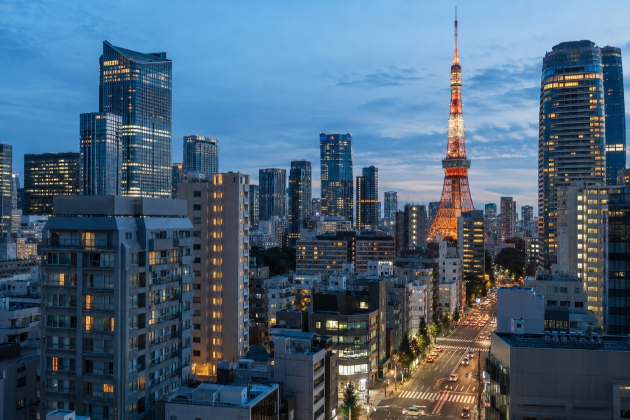 The Tokyo skyline