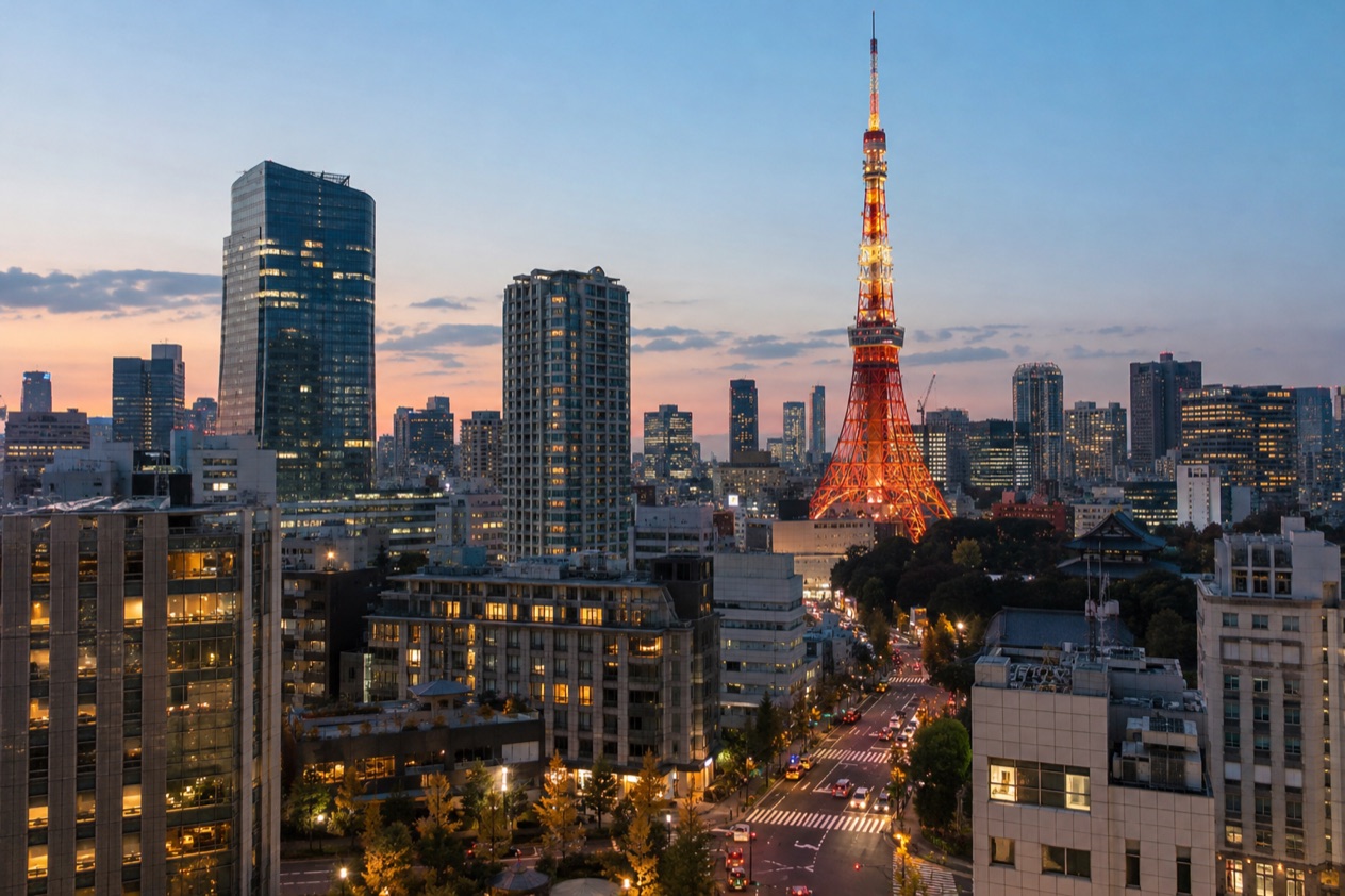 The Tokyo skyline