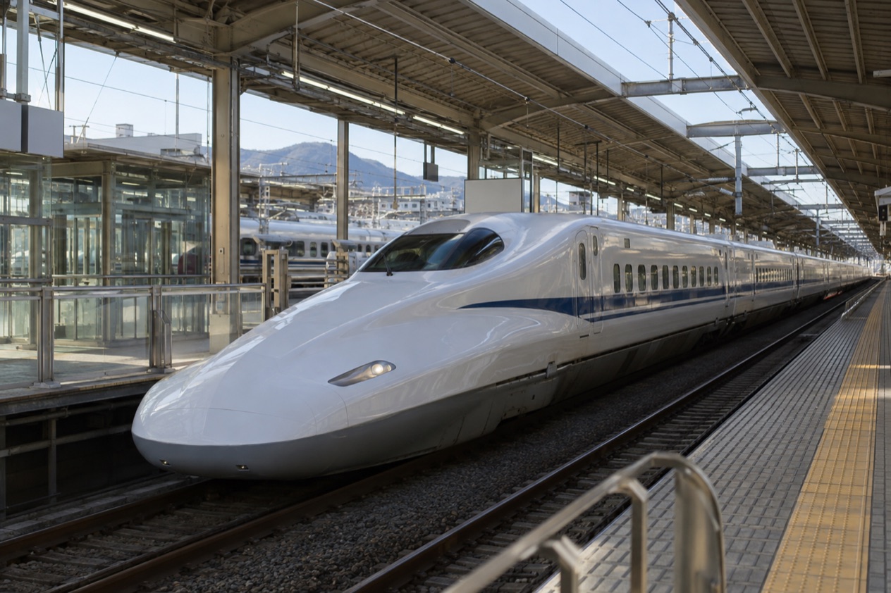 A Shinkansen at the platform