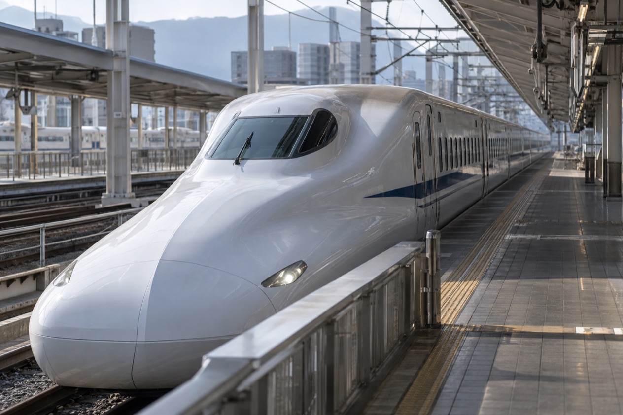 A Shinkansen at the platform