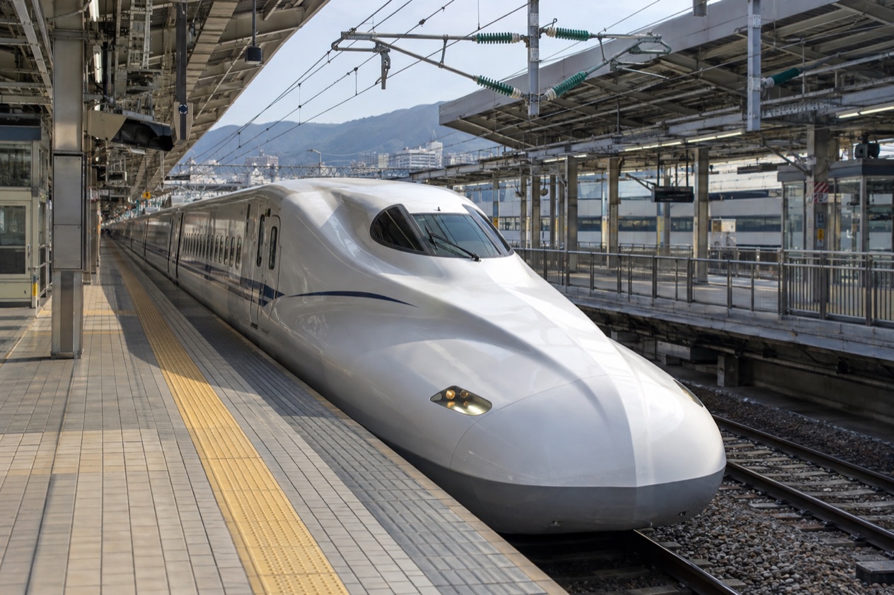 A Shinkansen at the platform