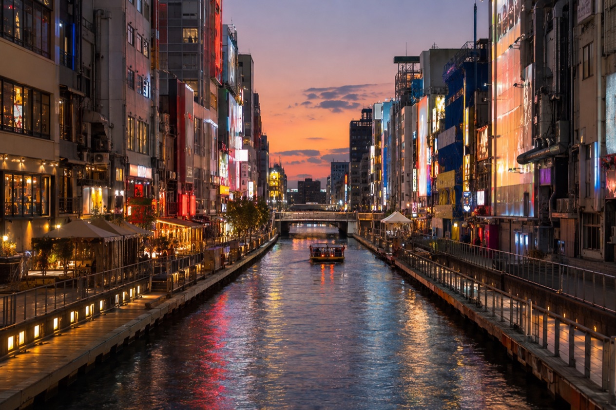 The Dotonbori canal in Osaka