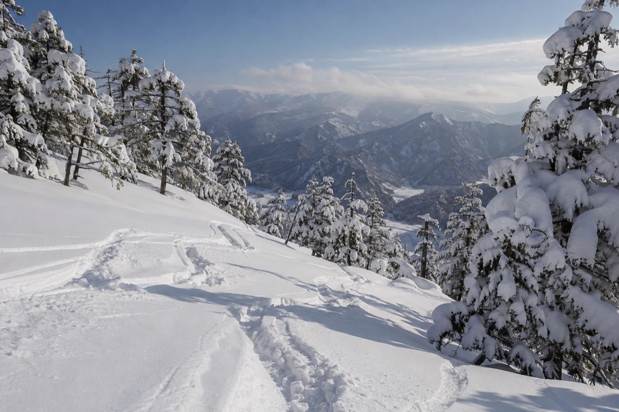 Powder snow in Japan