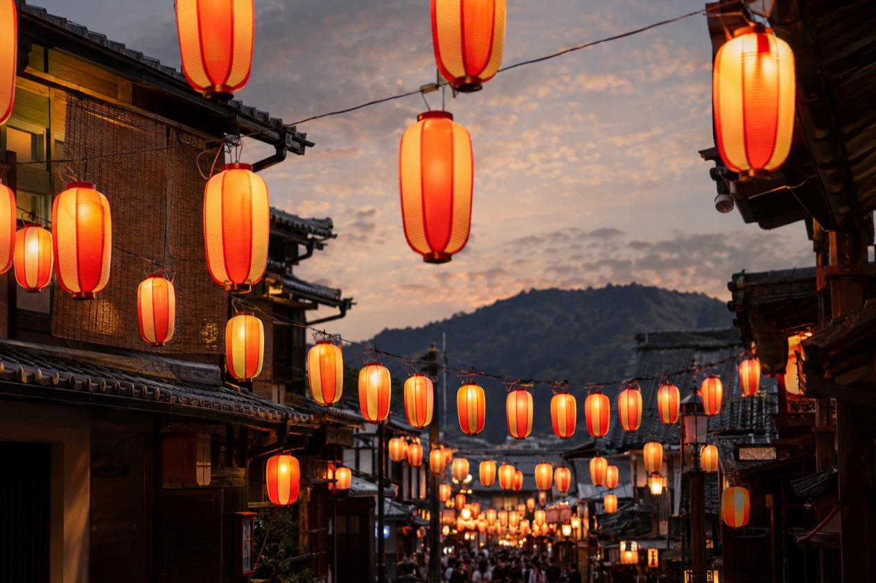 Lanterns at a Japanese festival