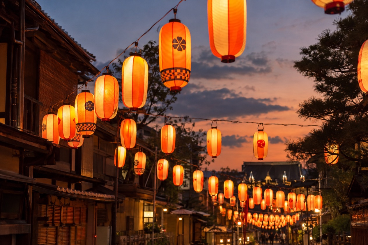 Lanterns at a Japanese festival