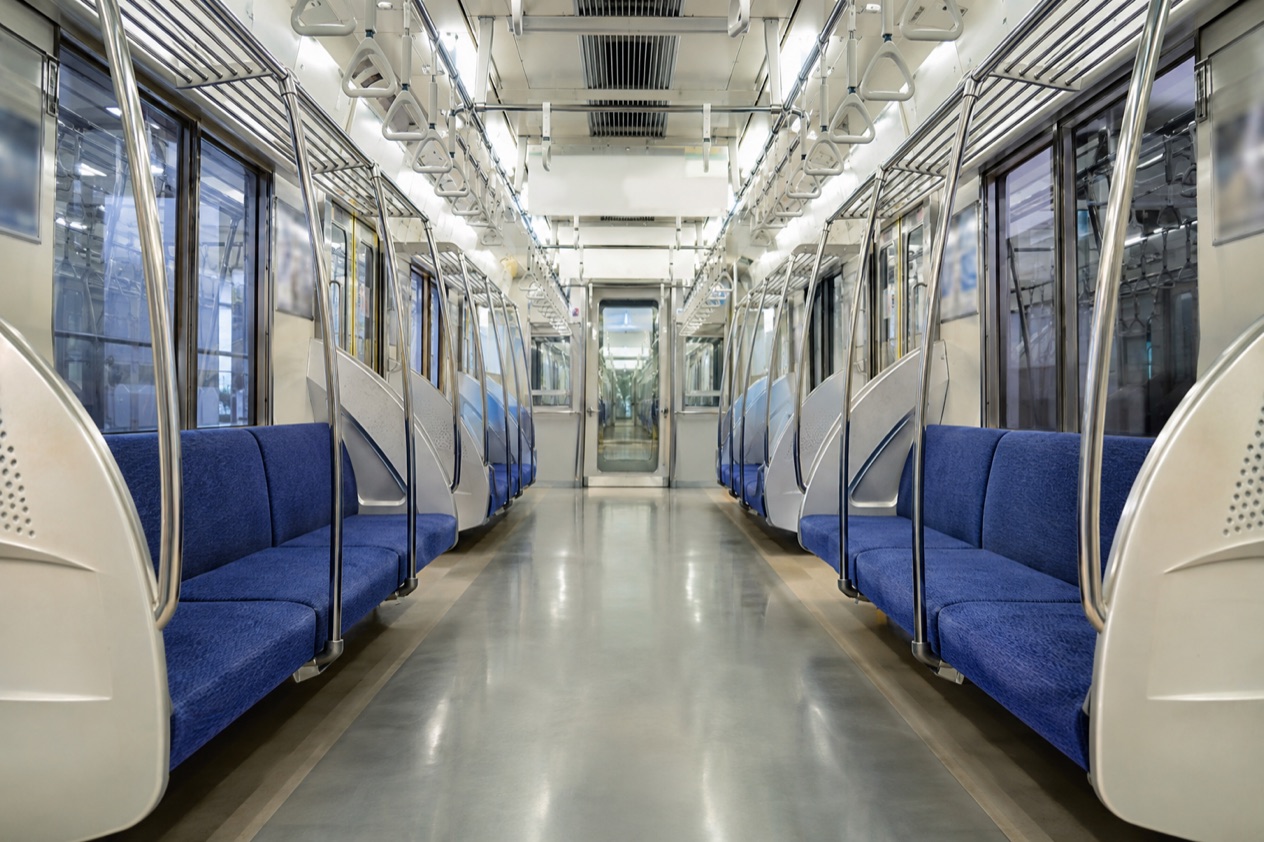 Inside a Tokyo subway car