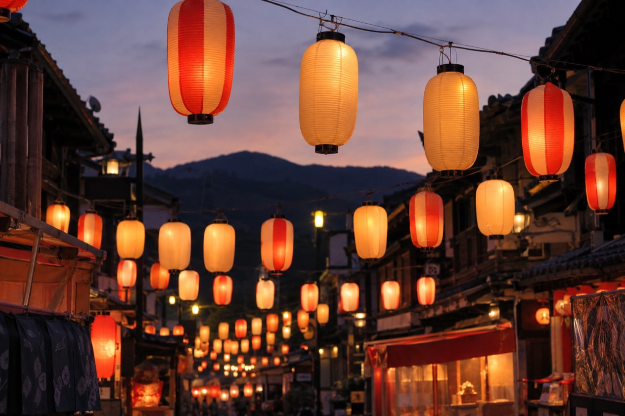 Lanterns at a Japanese festival