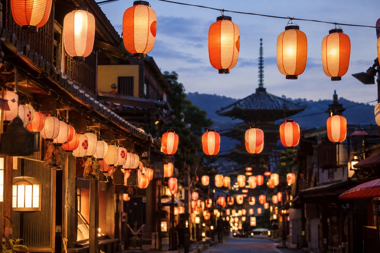 Lanterns at a Japanese festival