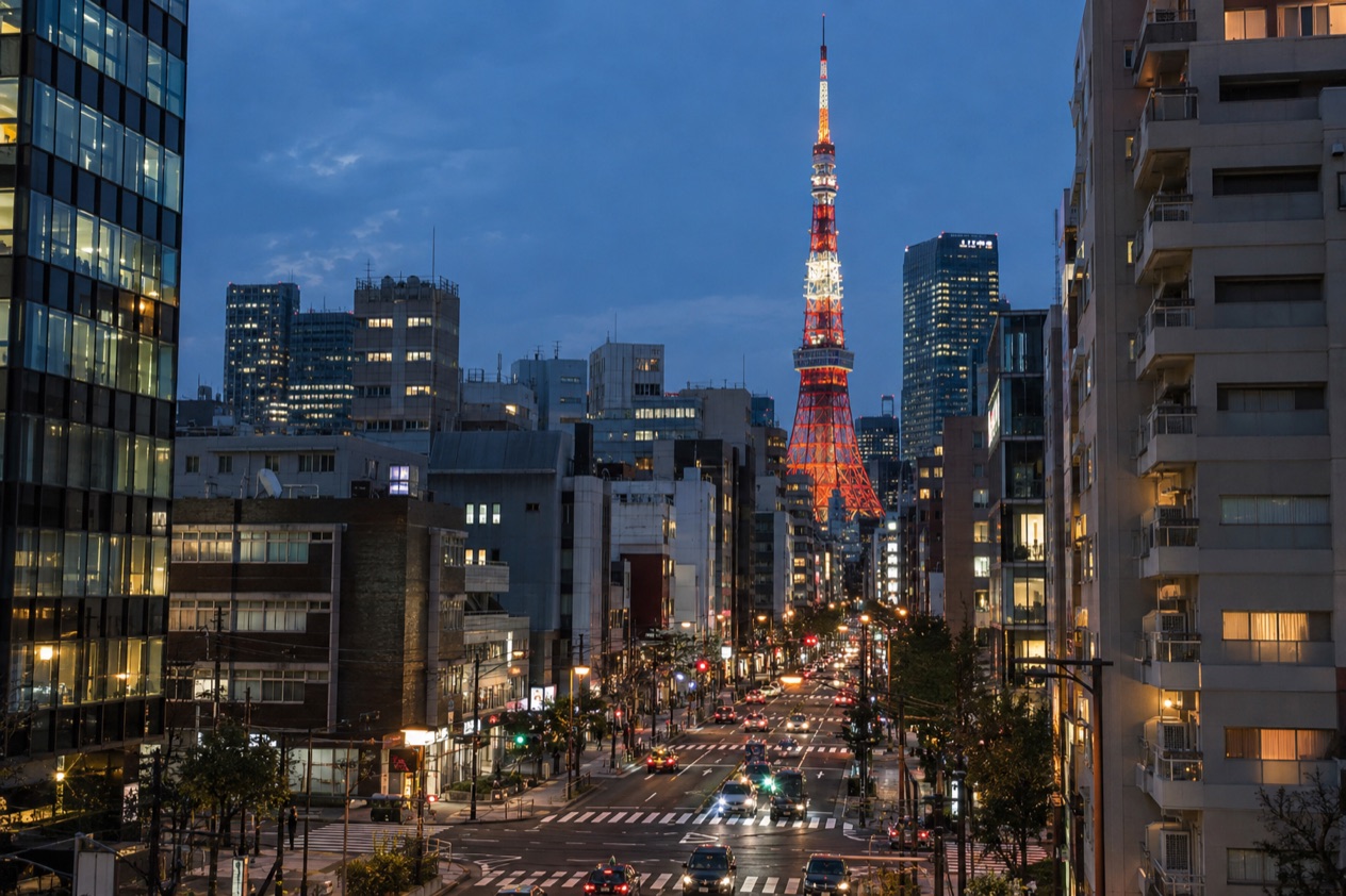 The Tokyo skyline
