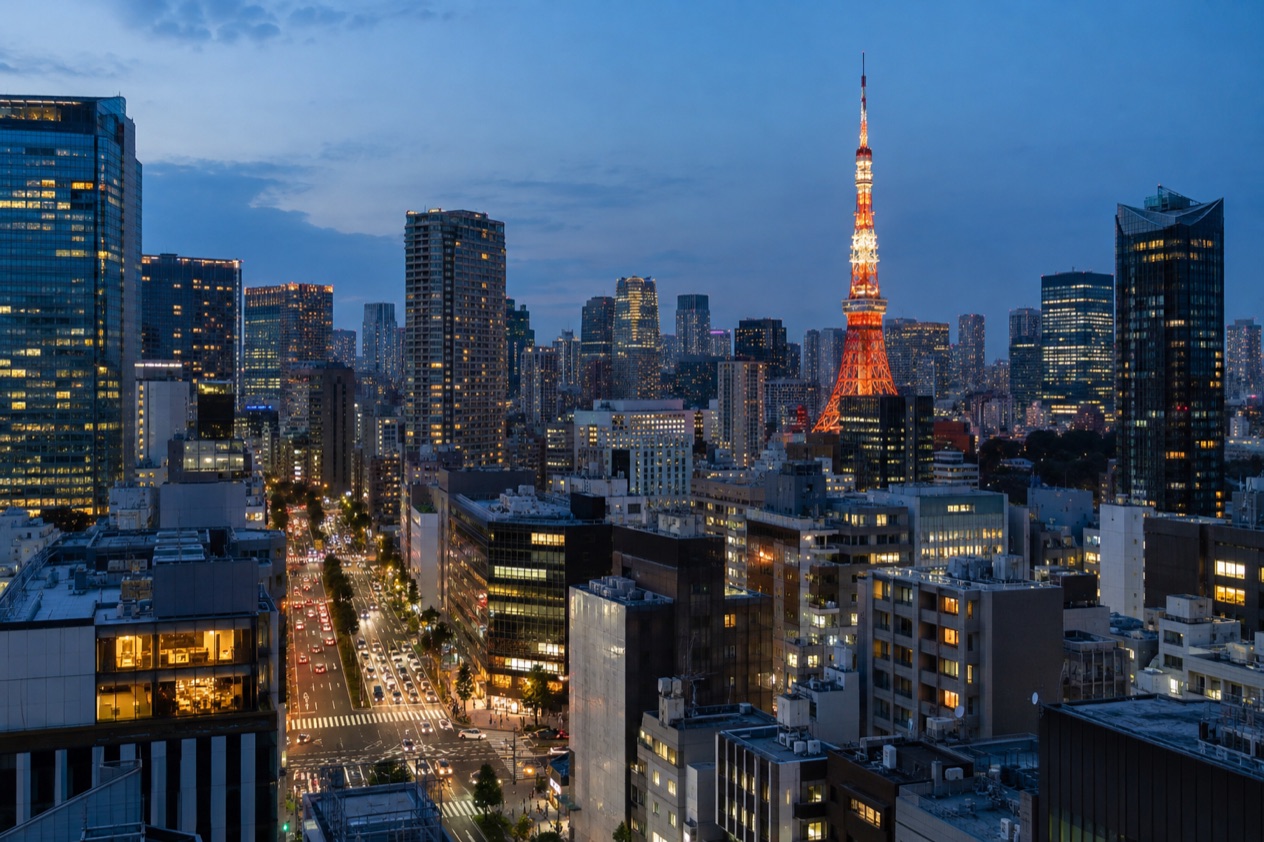 The Tokyo skyline
