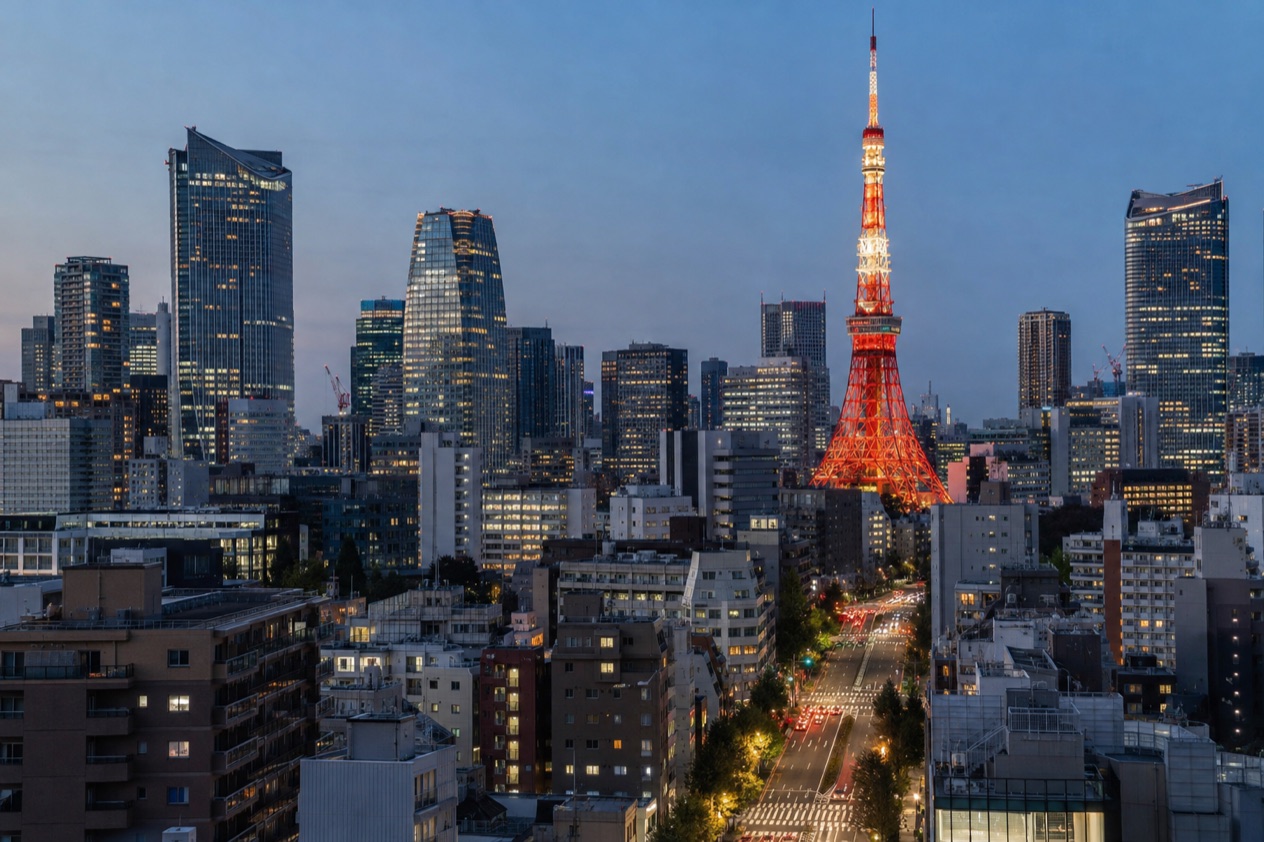 The Tokyo skyline