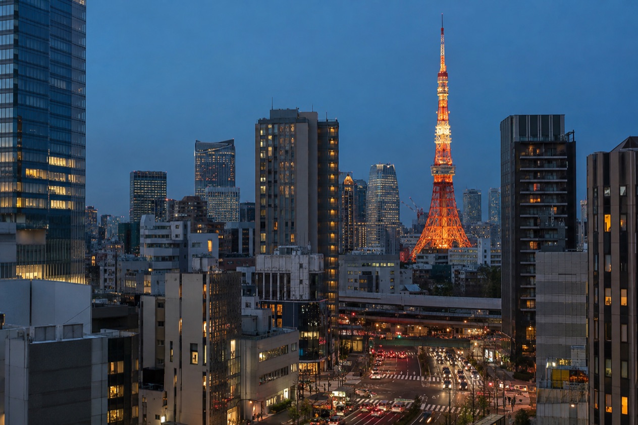 The Tokyo skyline