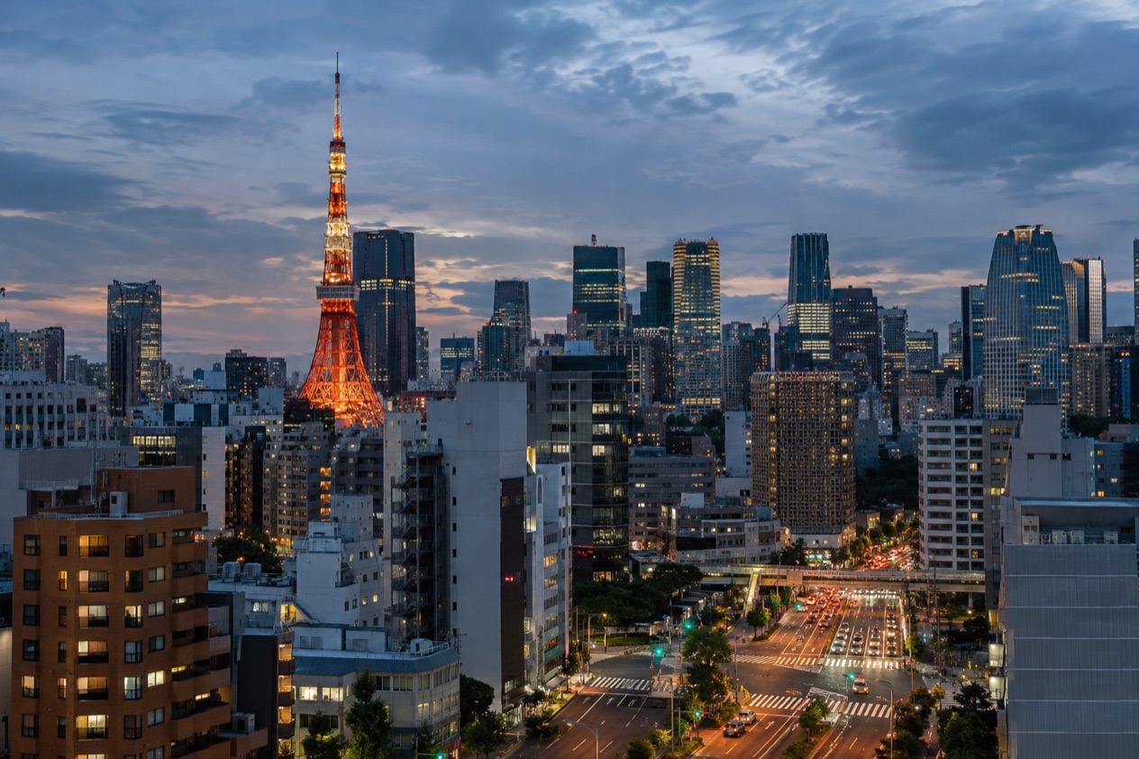 The Tokyo skyline in early autumn