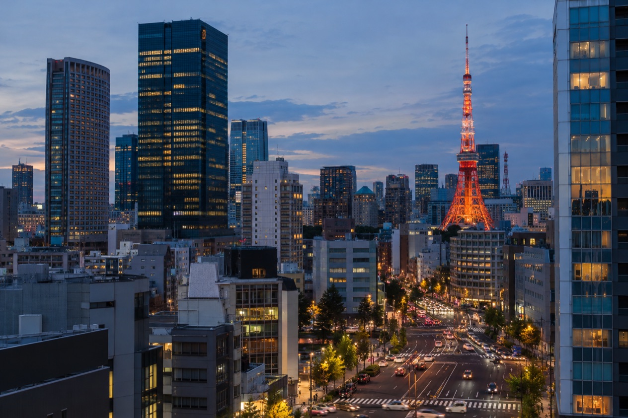 The Tokyo skyline