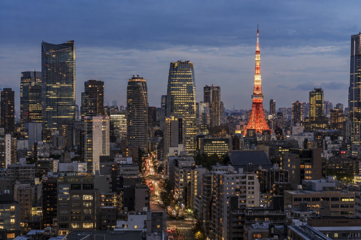 The Tokyo skyline