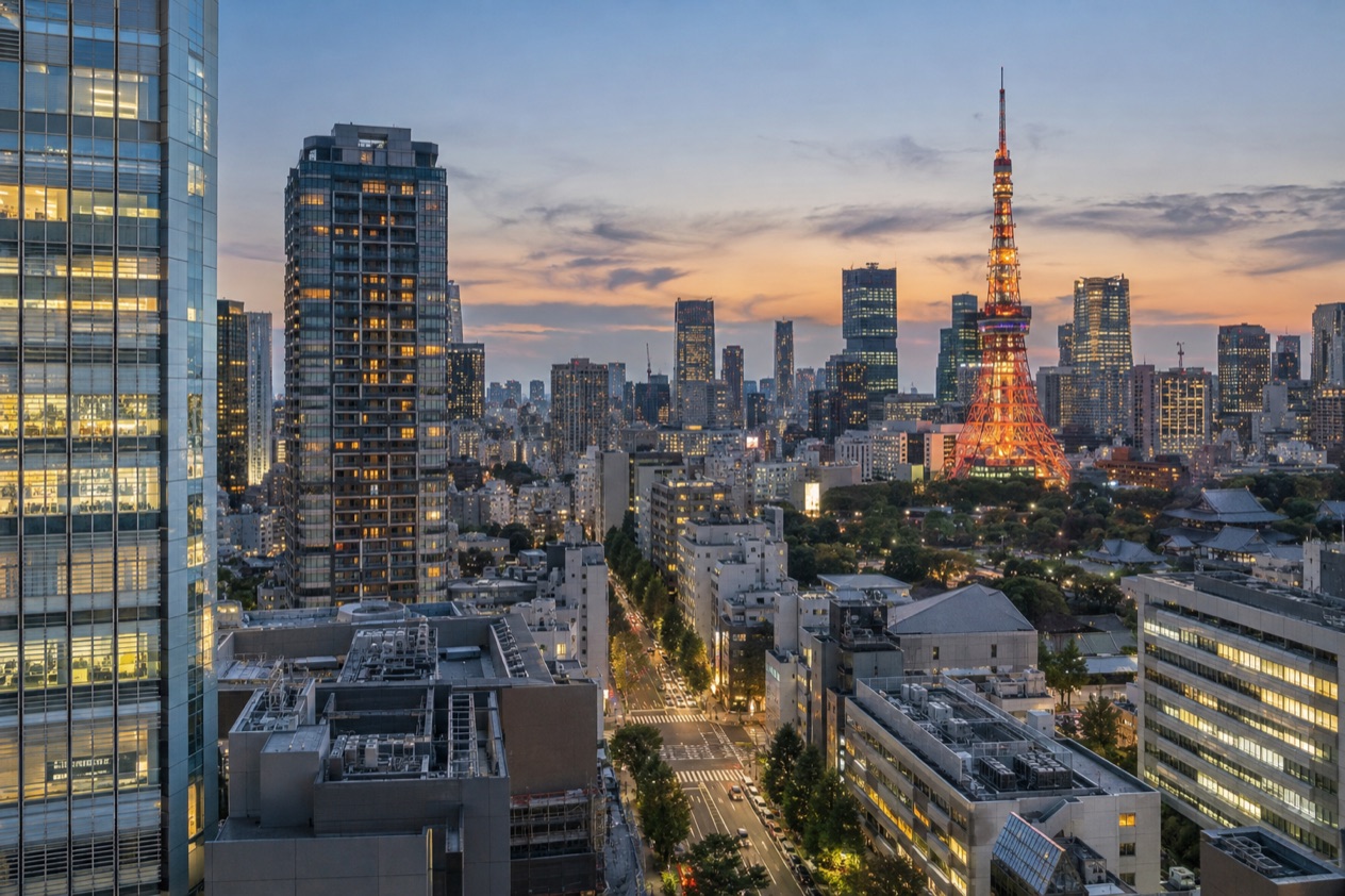 The Tokyo skyline