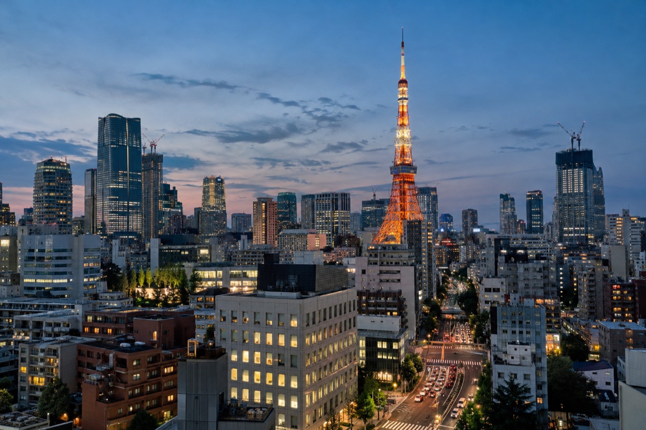 The Tokyo skyline