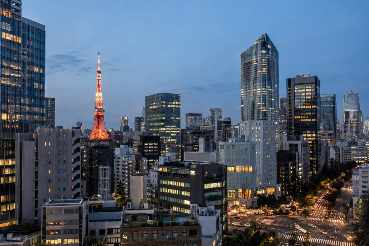The Tokyo skyline