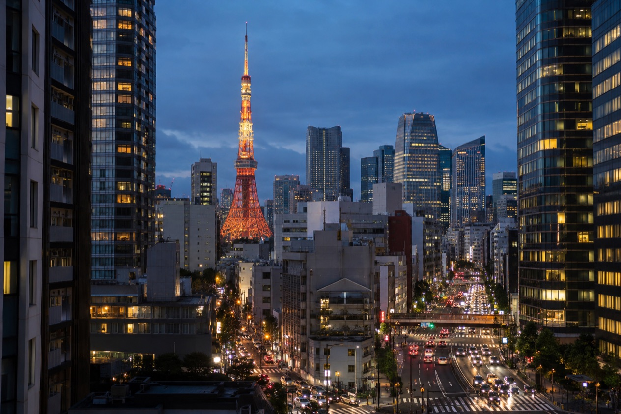 The Tokyo skyline