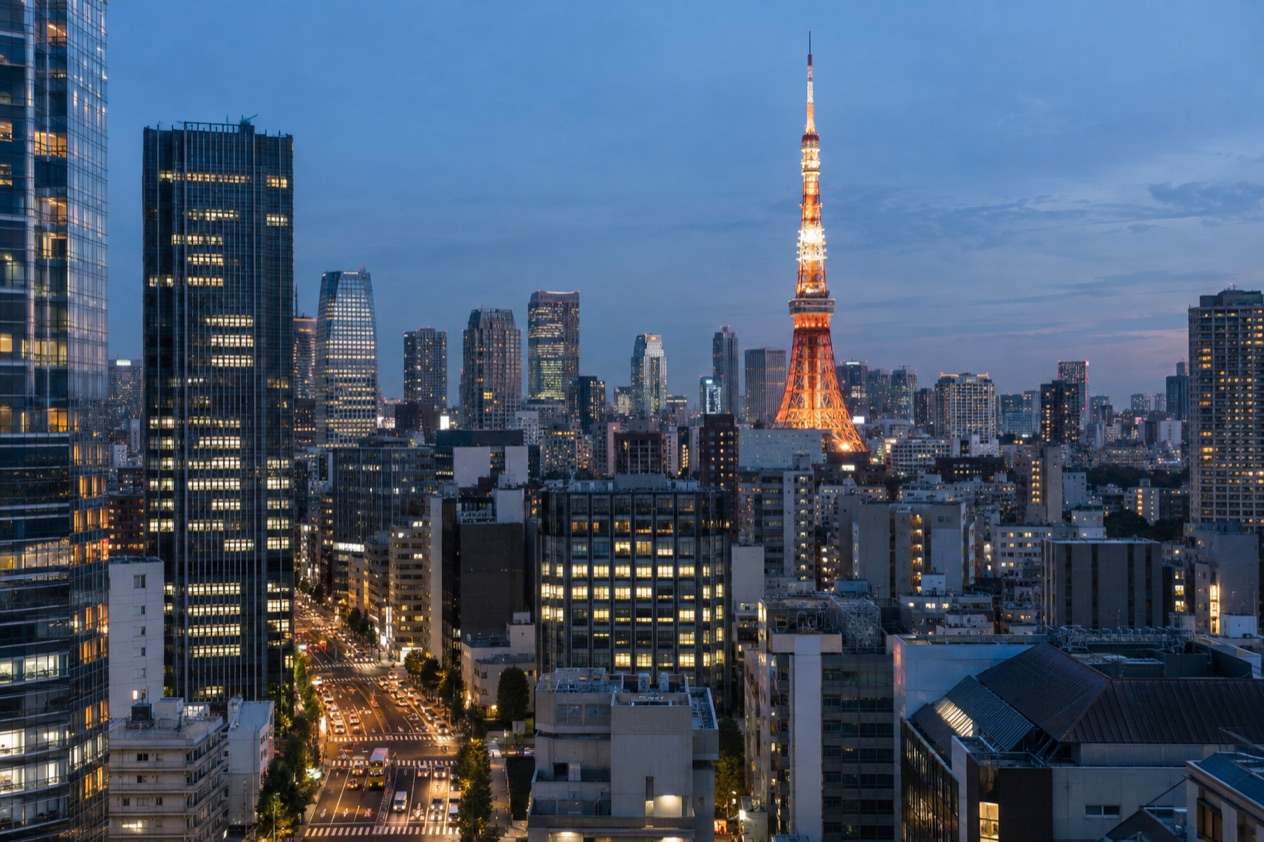 The Tokyo skyline