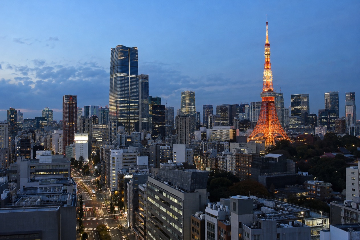The Tokyo skyline