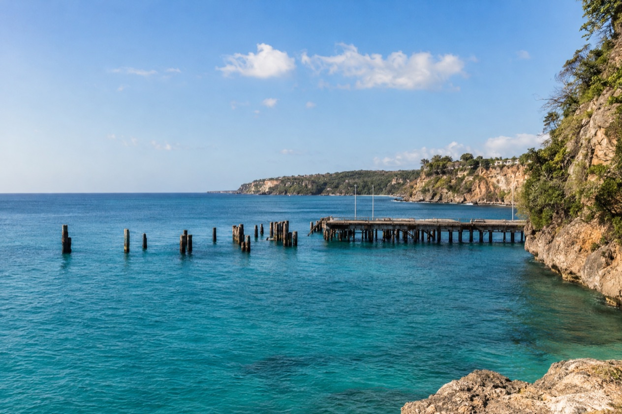 The coast near Aguadilla in the drier season