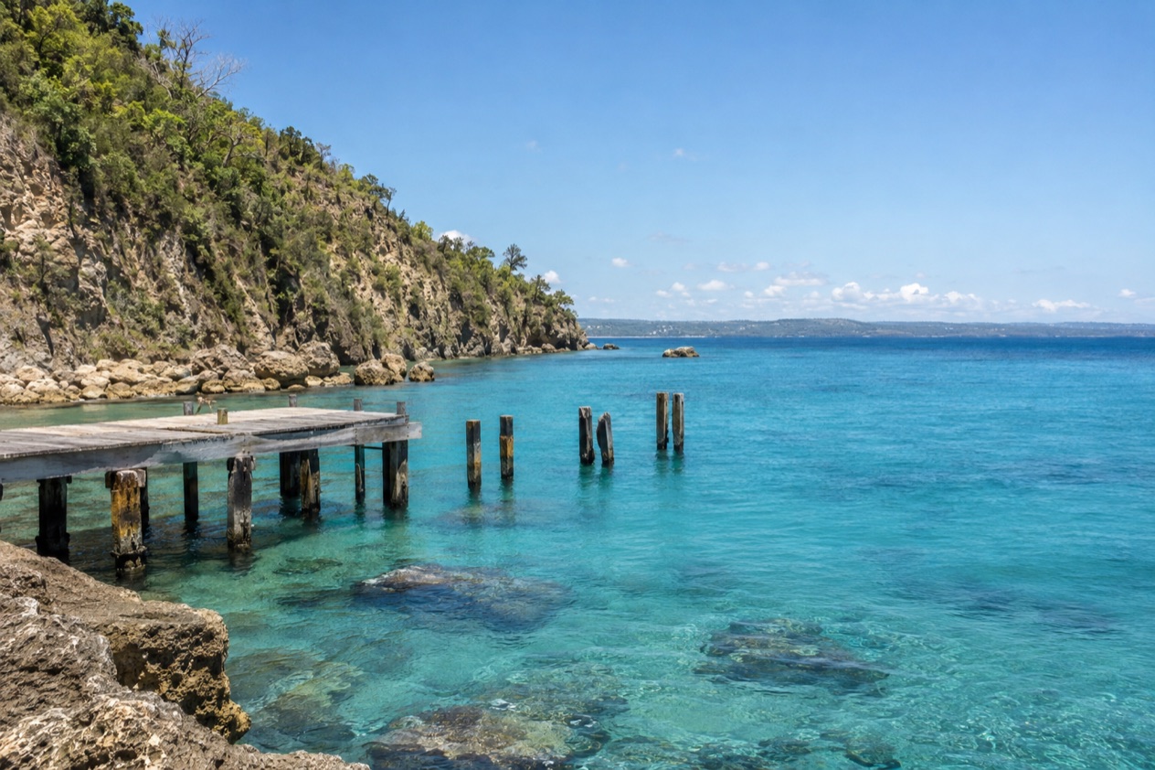 The coast near Aguadilla in the drier season