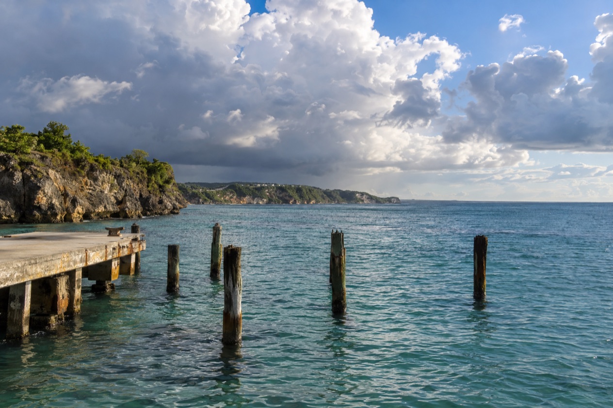 The coast near Aguadilla in the wetter months