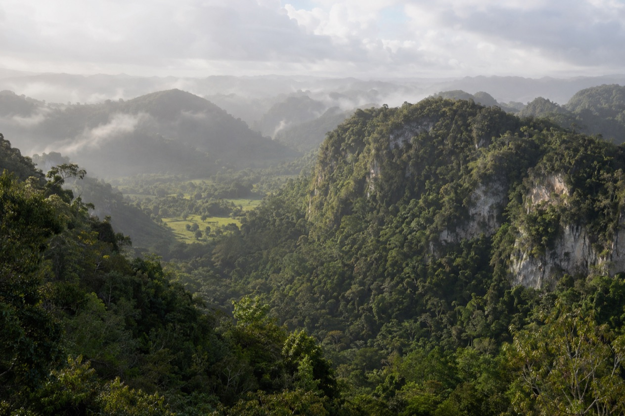 Green karst hills near Arecibo