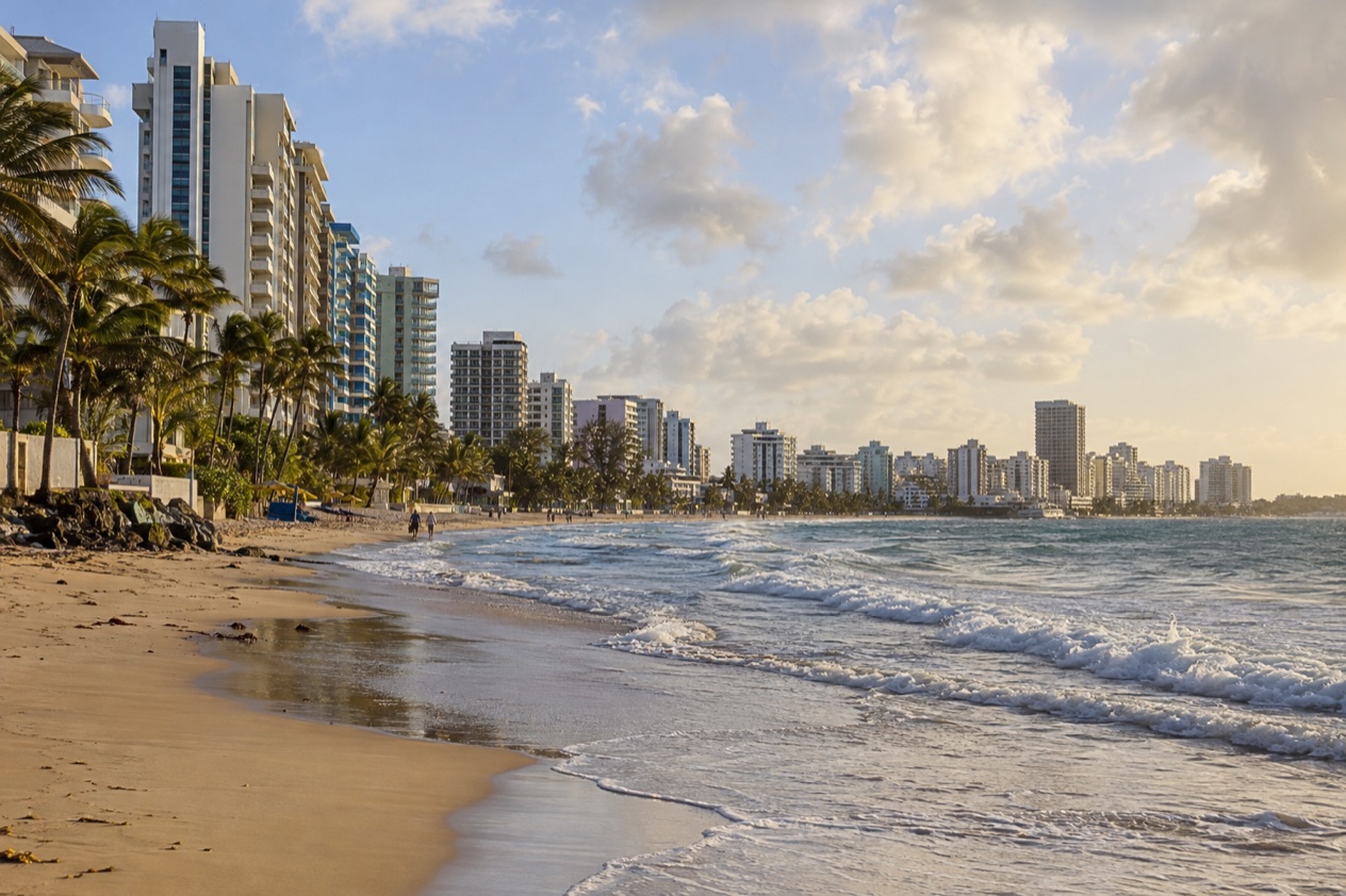 The beach strip at Condado, San Juan