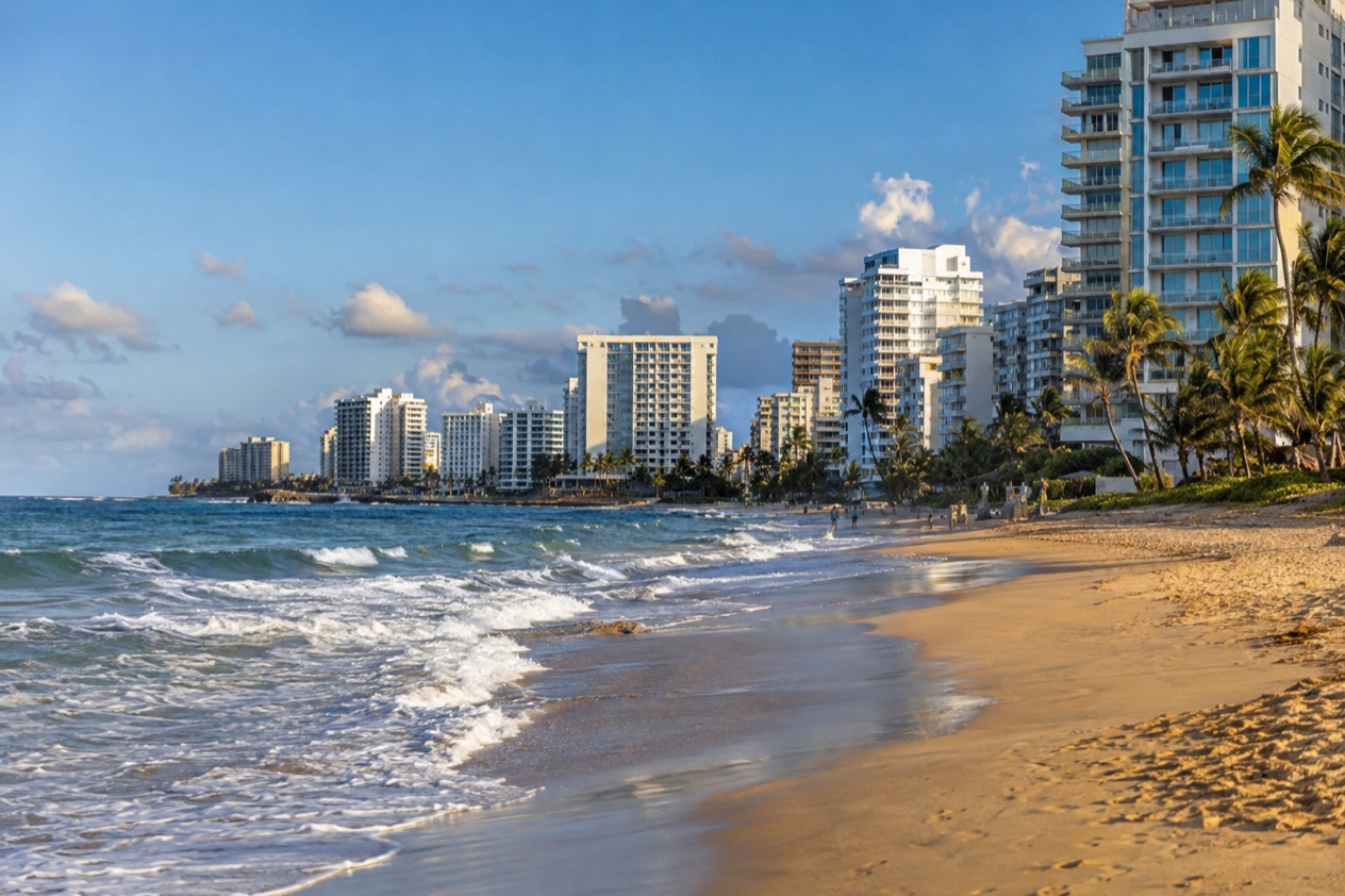 The beach strip at Condado, San Juan