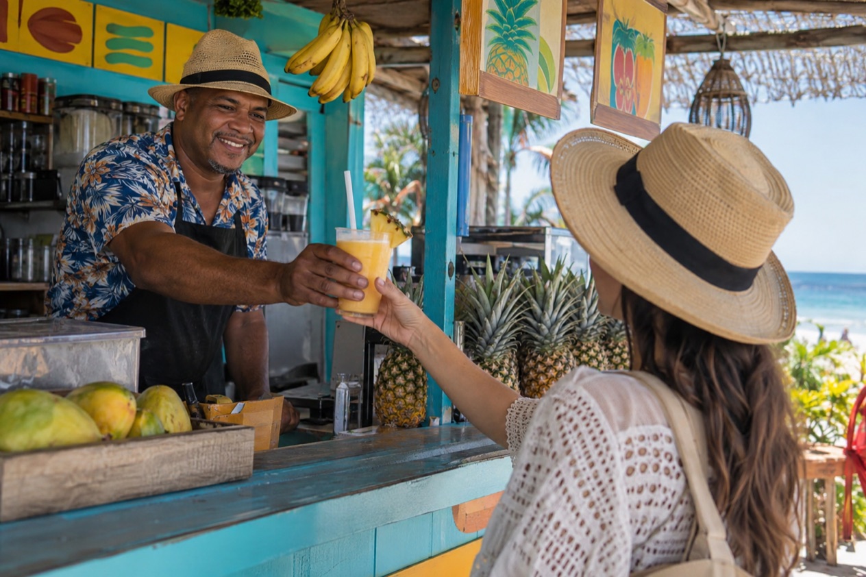 A street kiosk in Puerto Rico