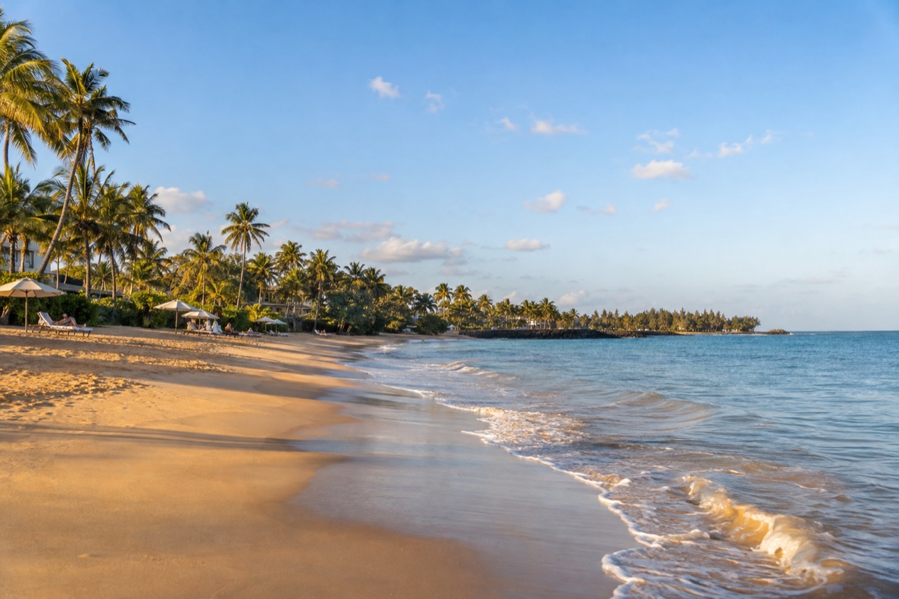 A beach at Dorado in the drier season