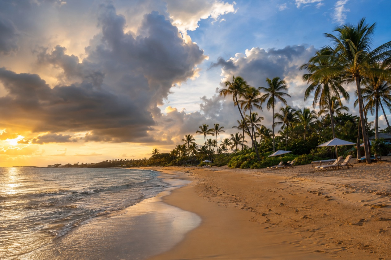 A beach at Dorado in the wetter months