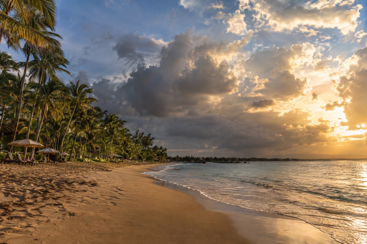 A beach at Dorado in the wetter months