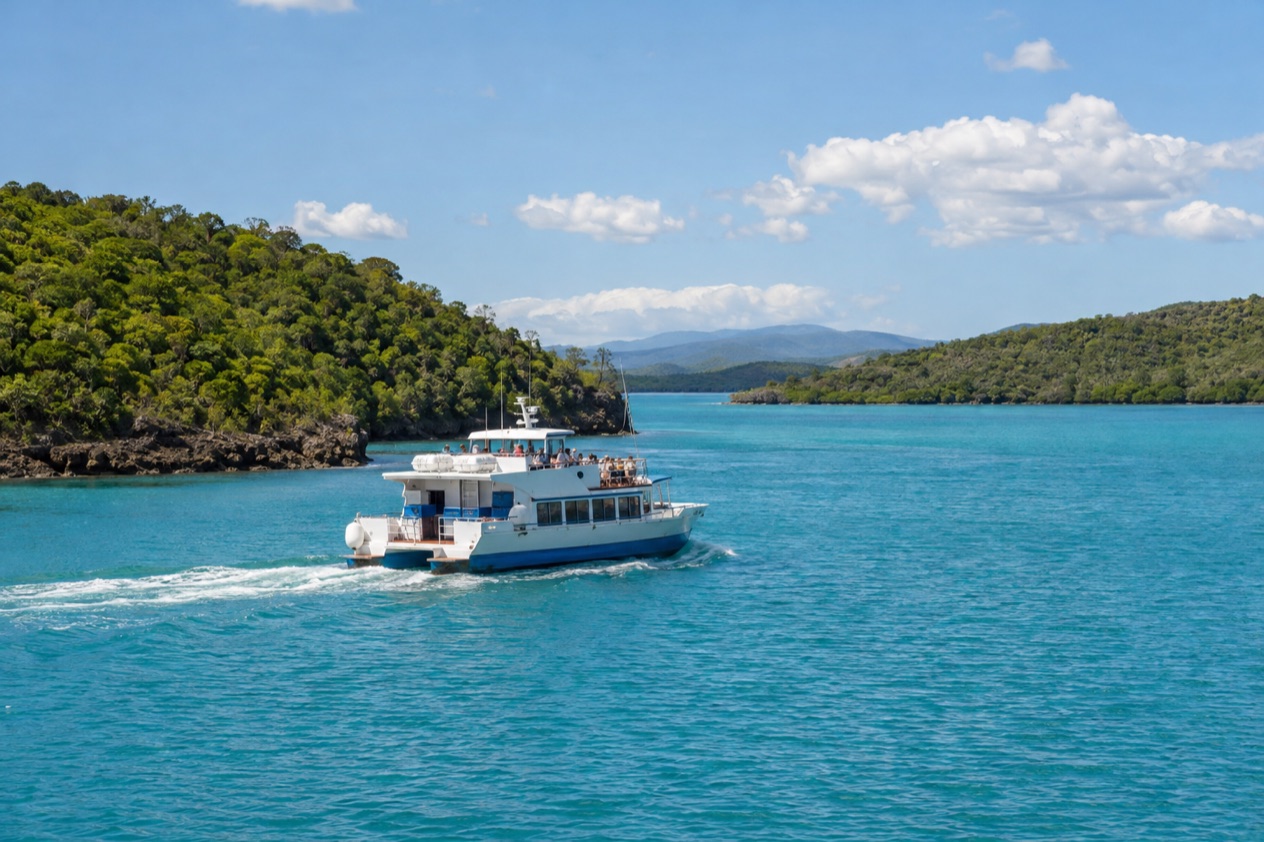 A ferry between islands