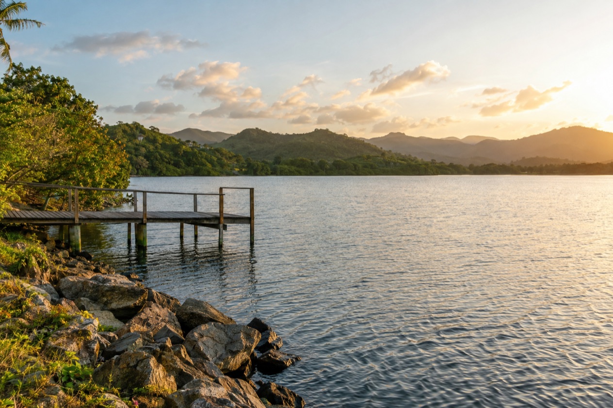 A quiet lakeshore near Patillas