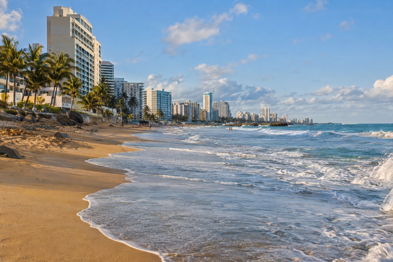 The beach strip at Condado, San Juan