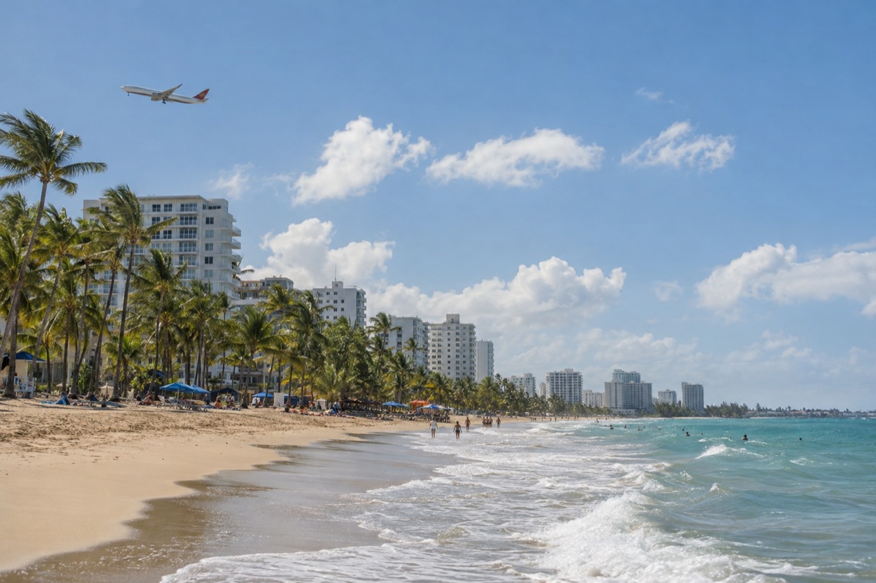 Isla Verde beach in San Juan